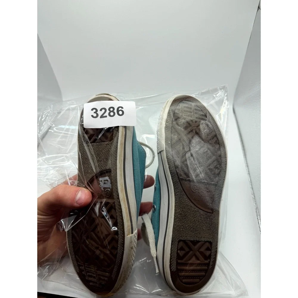 Converse Chuck Taylor All Star Low 654364F‎ Kids 2 Sneaker Teal Canvas Shoes